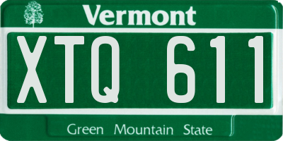 VT license plate XTQ611