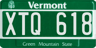 VT license plate XTQ618