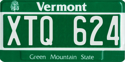 VT license plate XTQ624