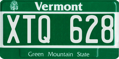VT license plate XTQ628