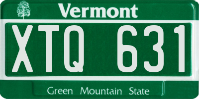 VT license plate XTQ631