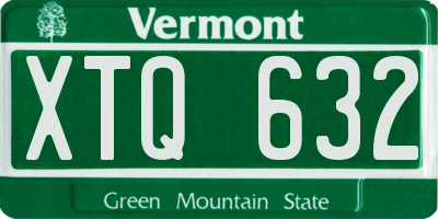 VT license plate XTQ632