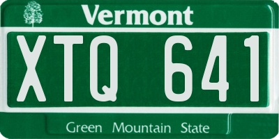 VT license plate XTQ641