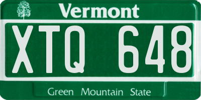 VT license plate XTQ648