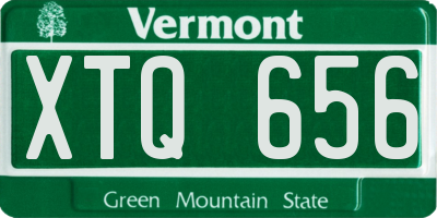 VT license plate XTQ656