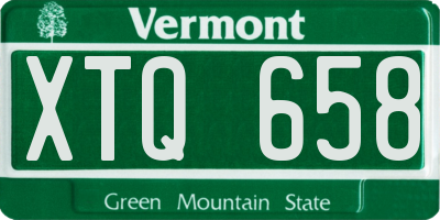 VT license plate XTQ658