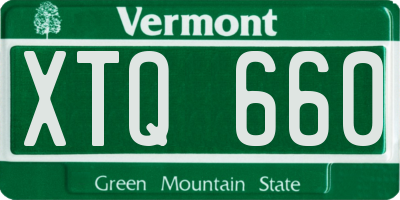 VT license plate XTQ660