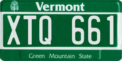 VT license plate XTQ661