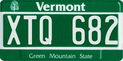 VT license plate XTQ682