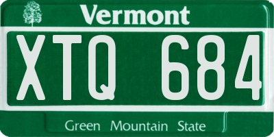 VT license plate XTQ684