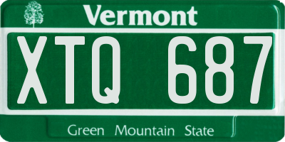VT license plate XTQ687