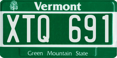 VT license plate XTQ691