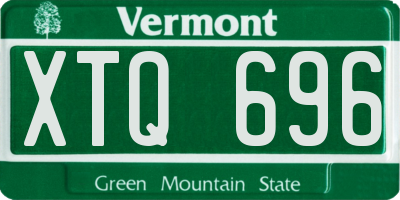VT license plate XTQ696