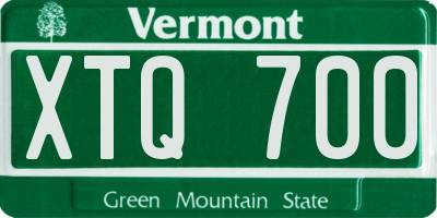 VT license plate XTQ700