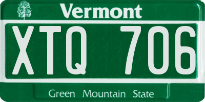 VT license plate XTQ706