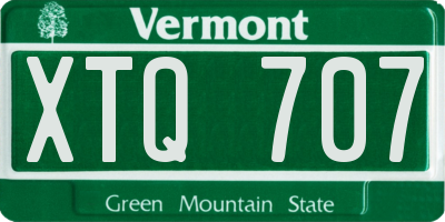 VT license plate XTQ707