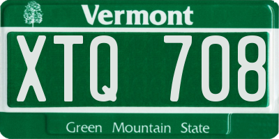 VT license plate XTQ708