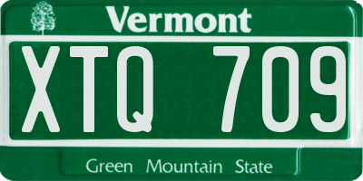 VT license plate XTQ709