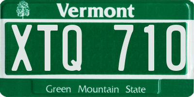 VT license plate XTQ710