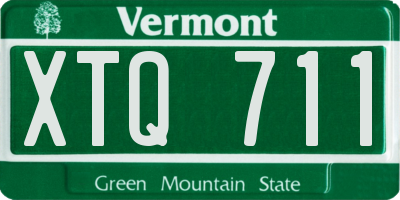VT license plate XTQ711