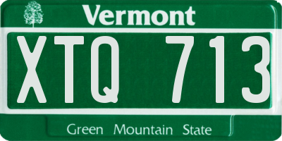 VT license plate XTQ713