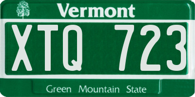 VT license plate XTQ723