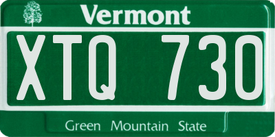 VT license plate XTQ730
