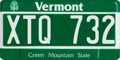 VT license plate XTQ732
