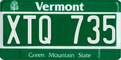 VT license plate XTQ735