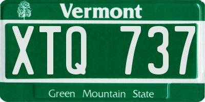 VT license plate XTQ737