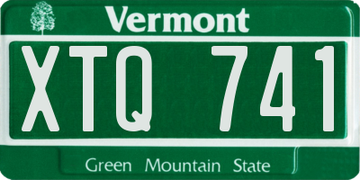 VT license plate XTQ741