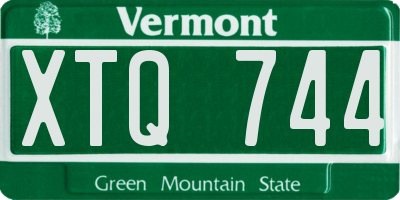 VT license plate XTQ744