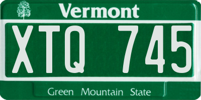 VT license plate XTQ745