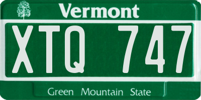 VT license plate XTQ747