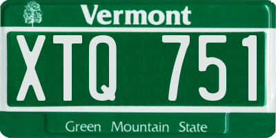 VT license plate XTQ751
