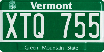 VT license plate XTQ755