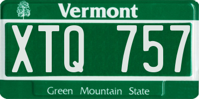 VT license plate XTQ757