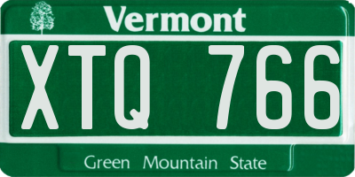 VT license plate XTQ766