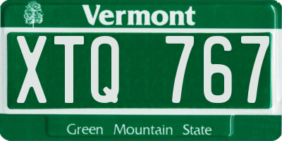 VT license plate XTQ767