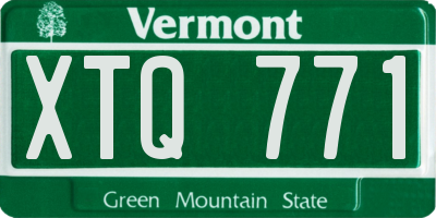 VT license plate XTQ771