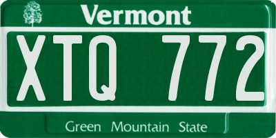 VT license plate XTQ772