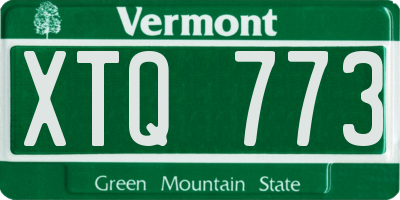 VT license plate XTQ773