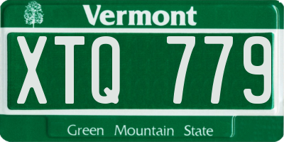 VT license plate XTQ779