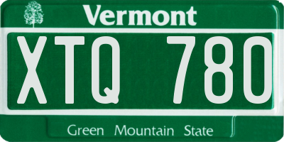 VT license plate XTQ780