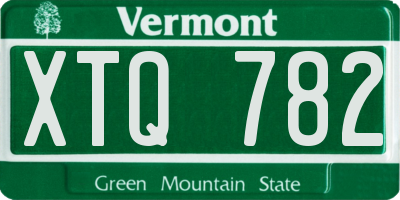 VT license plate XTQ782
