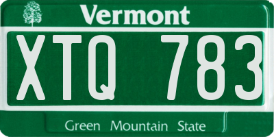 VT license plate XTQ783