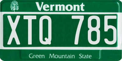 VT license plate XTQ785