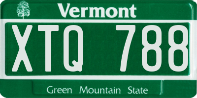VT license plate XTQ788