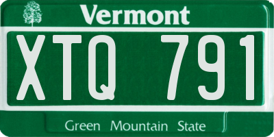 VT license plate XTQ791