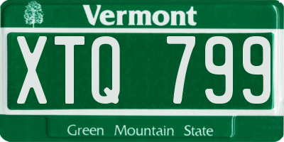 VT license plate XTQ799